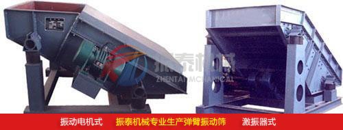 懸臂篩網振動篩（彈臂振動篩）振動電機式、激振器式